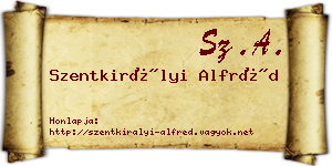 Szentkirályi Alfréd névjegykártya